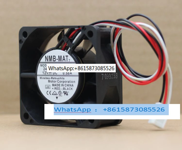 

NEW NMB-MAT NMB 2410ML-04W-B70/B79 6025 6CM double ball bearing 12V 0.58A high air volume cooling fan