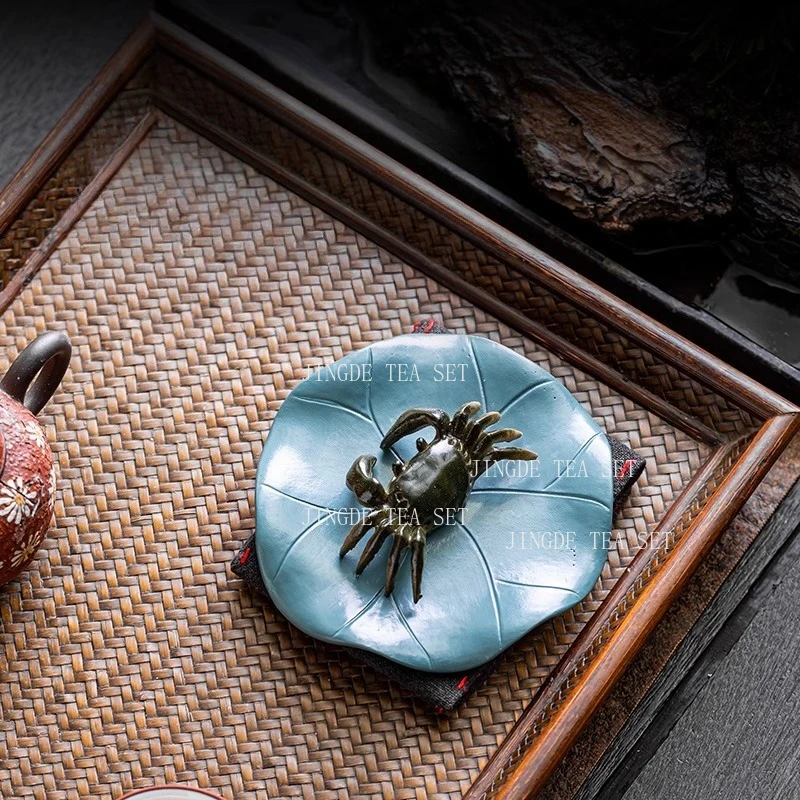 Tea Pet Ornament Household Flushing Color Changing Crab Decoration Ornament Resin Tea Play Nourishing Tea Set Accessories
