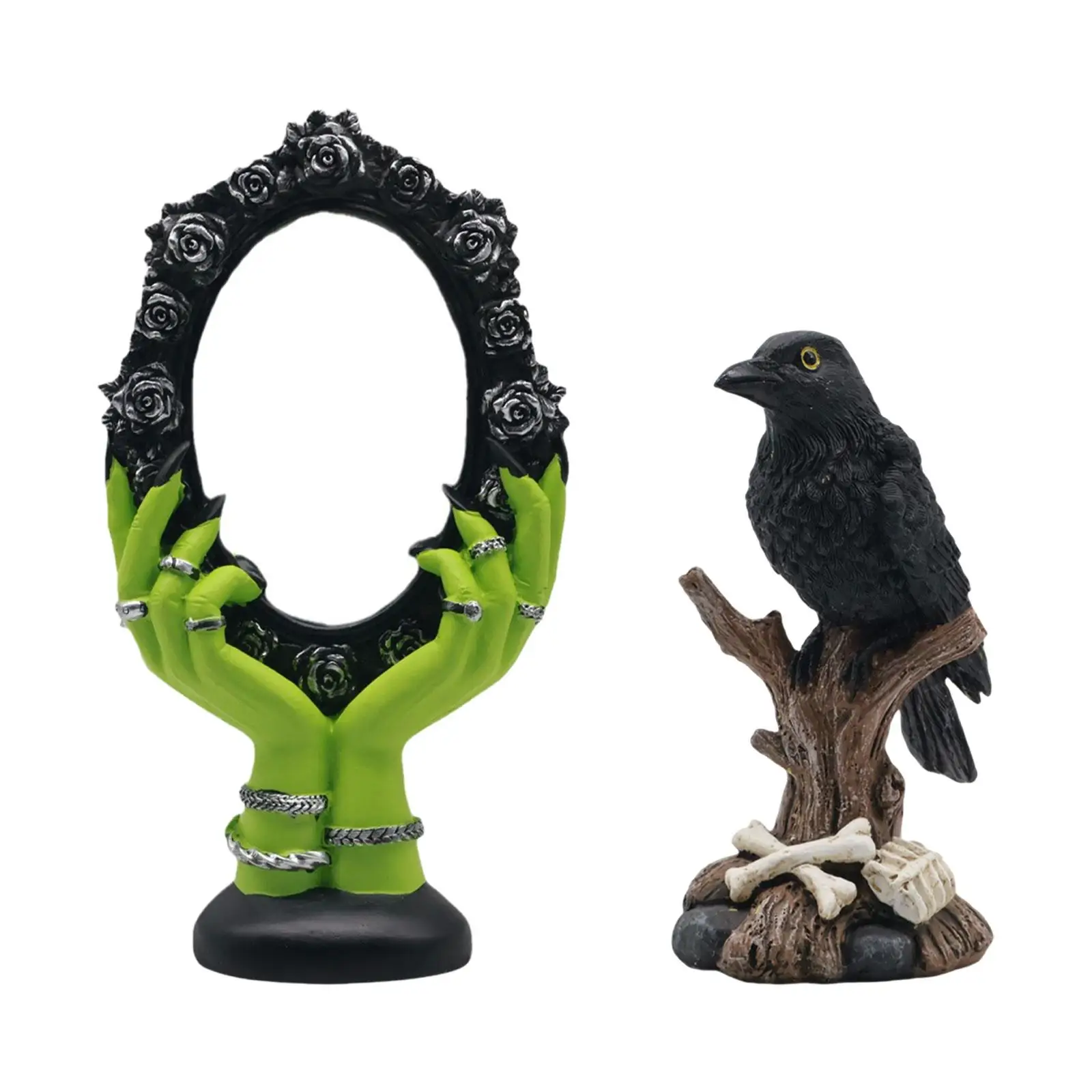 Halloween Statue Decoration Collectible Gift Crafts Resin Figurine Ornament Sculpture for Indoor Office Fireplace Desk Bedroom