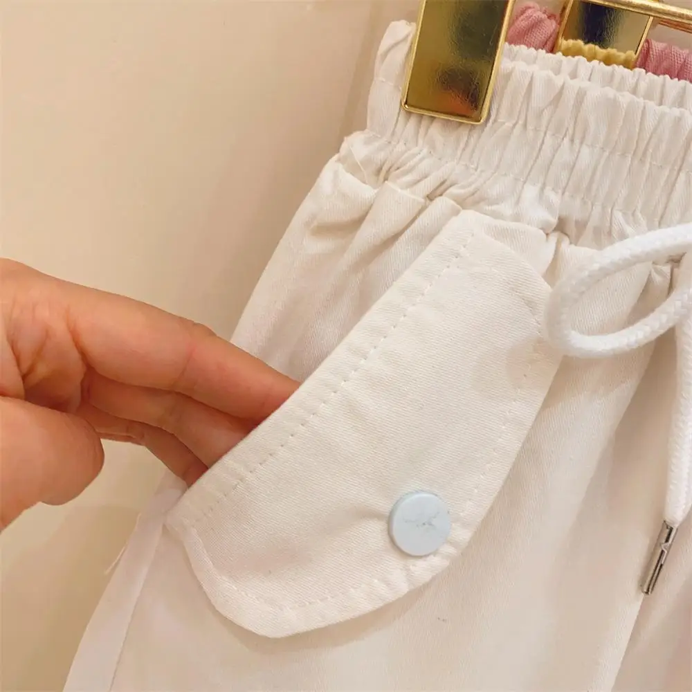 Girls Cargo Pants Active Loose Sweat Trousers