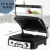Electric Panini Press Sandwich Maker, 1500W Indoor Grill with Non-Stick Coated Plates, Temperature Control & Removable Drip Tray 6
