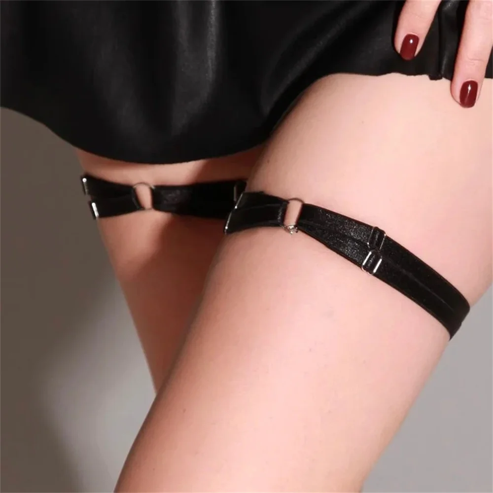 Garter Belt UYEE Salircon Sexy Elasticity Harness Heart Leg Chain Garter Belts Elastic Thigh Ring