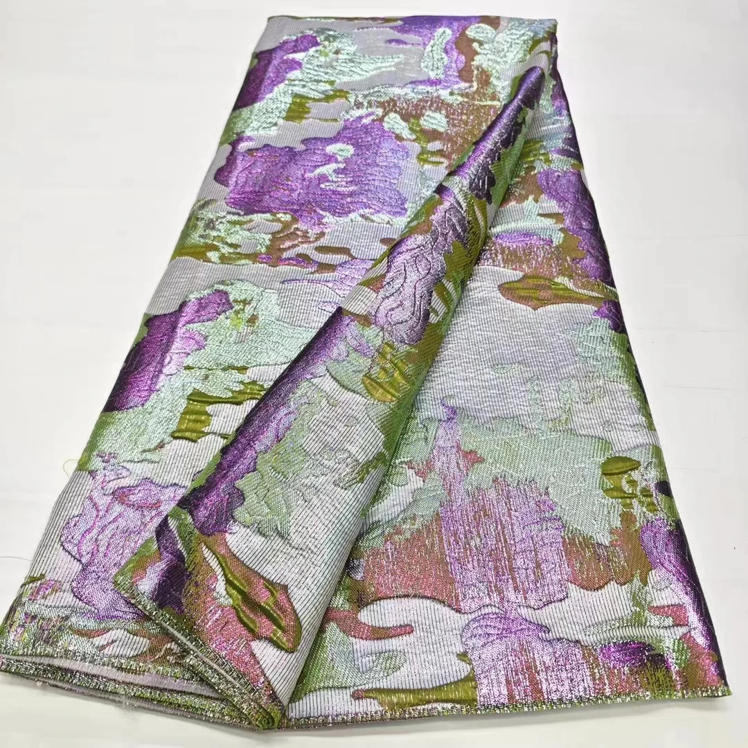 

XML Brocade African Lace Fabric Nigerian Organza Lace Fabric 2024 High Quality Jacquard Material For Women Party Sew HD2223