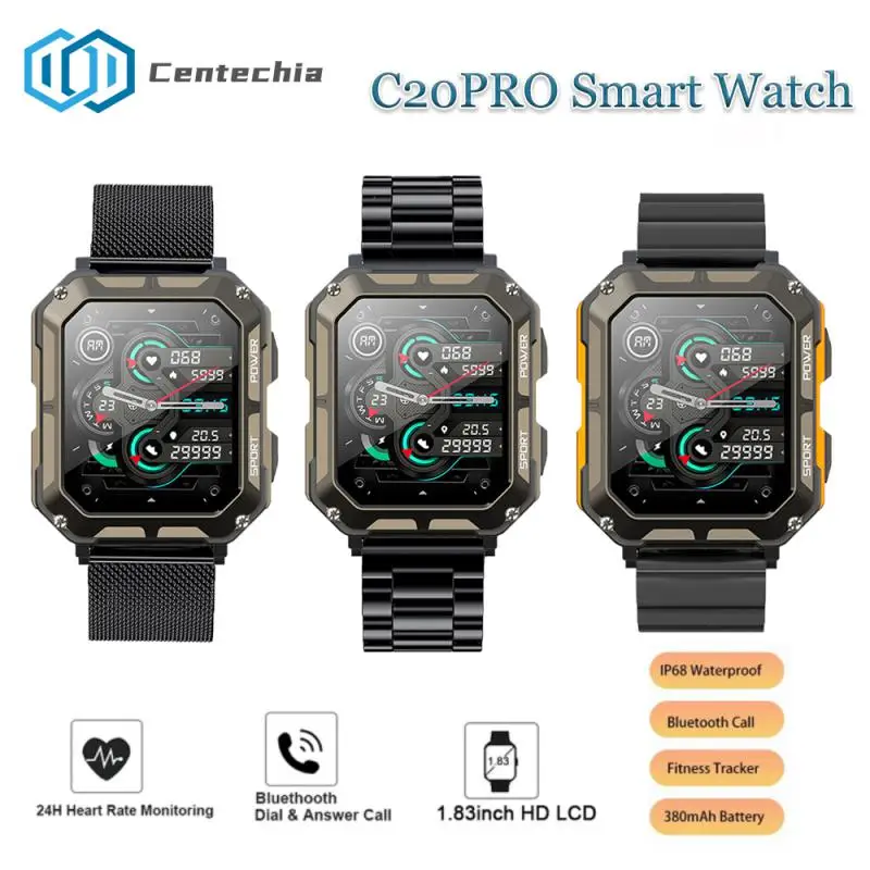 

C20Pro Smart Watch Men Bluetooth Call 35 Days Standby 123 Sport Modes IP68 Waterproof Information Push Sport Smartwatch Men New