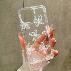 Cartoon White Butterfly Clear Soft Cover with Air Cushion - iPhone 17 Pro Max (3)