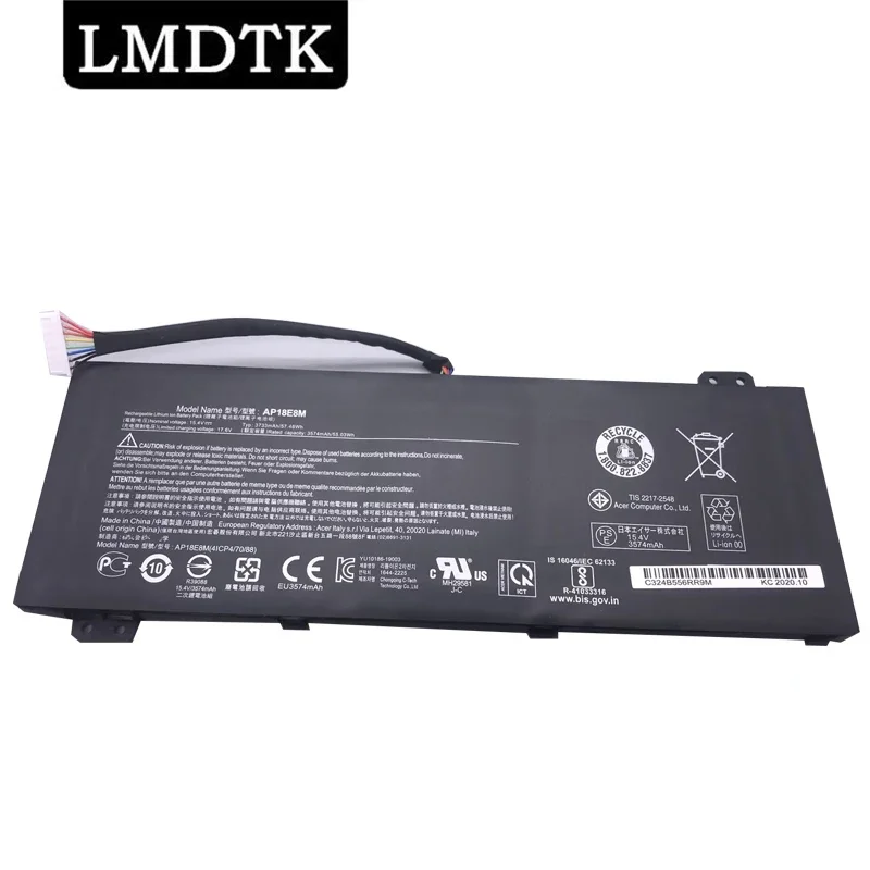 

LMDTK New AP18E8M Laptop Battery For Acer Nitro 5 AN515-54 ConceptD CN515 Predator Helios 300 PH315-52 5-43-r4c3