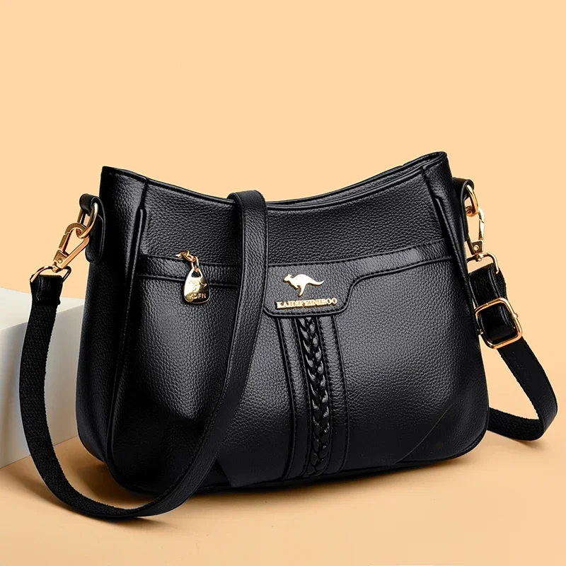 Genuine Soft Leather Women's Handbag Trend Designer Female Crossbody Bag Casual Shoulder Messenger Handbags women handbags crossbody bags