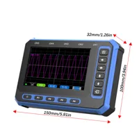 Oscilloscope numérique USB et WiFi TOOLTOP OS-5C, 5 canaux, bande passante 1 MHz, oscilloscope sans fil 4,3 pouces, test électronique en laboratoire 5