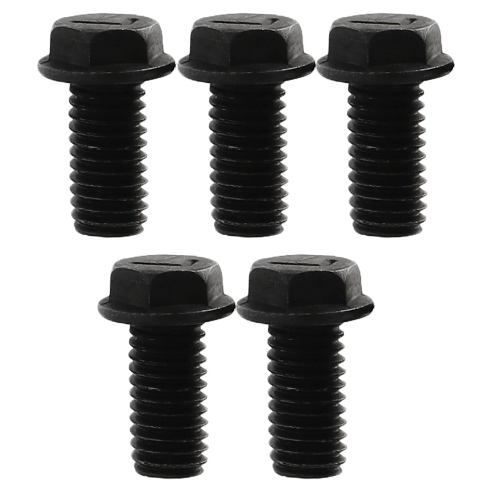 5pcs Saw Blade Screw M8 X 18mm Left Hand Thread Hex Flange For Cutting Machinecarbon Steel Screw Set High Quality Black Screw