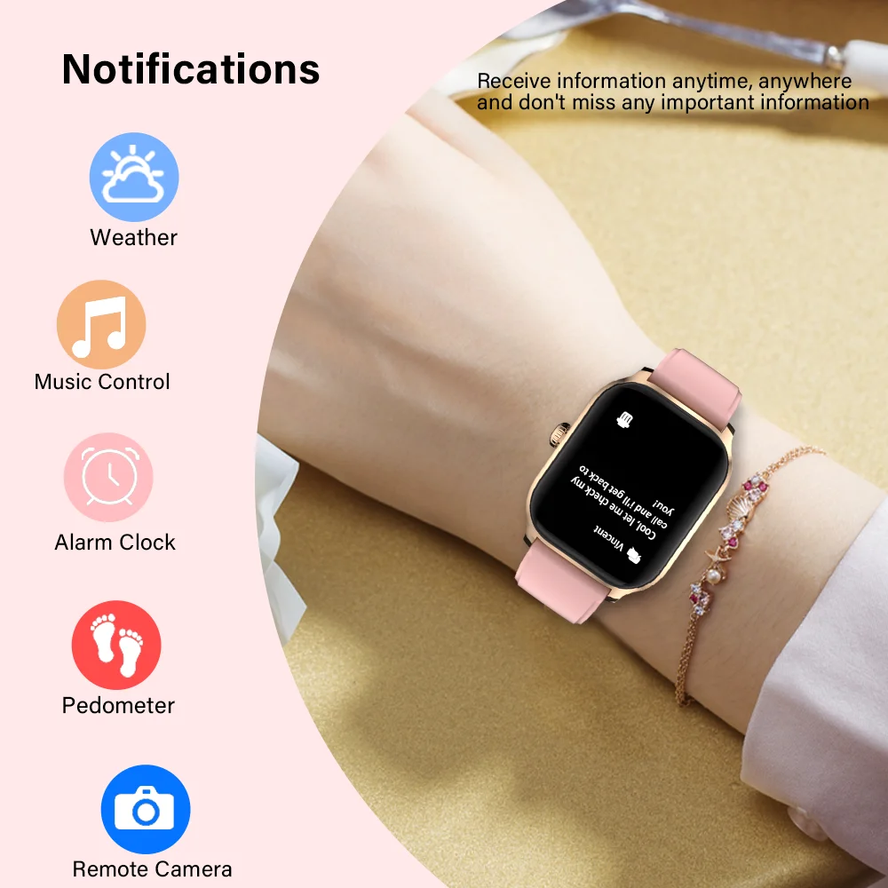 LAXASFIT H9 Smart Watch Men Women Sports Fitness Tracker 2.01 inch HD Screen Bluetooth Talking Smart Watch For Android IOS 4