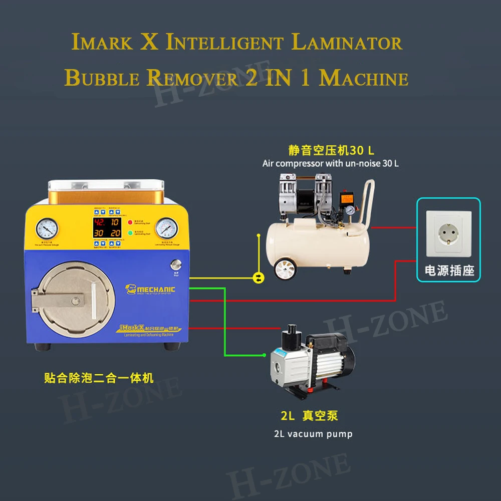 

MECHANIC Imark X Intelligent Laminator Bubble Remover 2 IN 1 Machine for LCD straight Screen 10 inch for IPhone HUAWEI Xiaomi