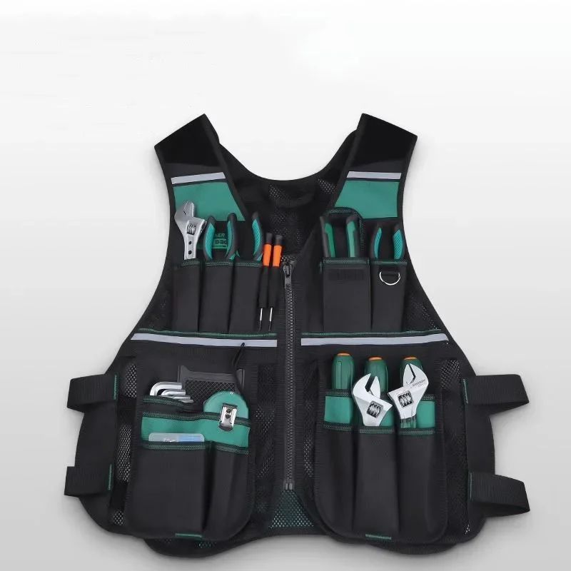 

Maintenance Electrician's Bag Tool Pouch Multifunctional Overalls Work Kit Professional High-quality Thickened Canvas Vest Tools