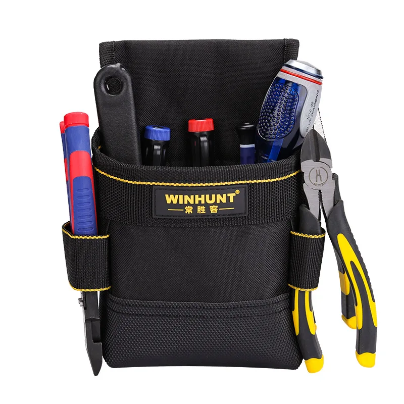 

Multifunctional Tool Waist Bag Canvas Electrician Bag Waist Belt Hanging Maintenance Storage Tool Bag