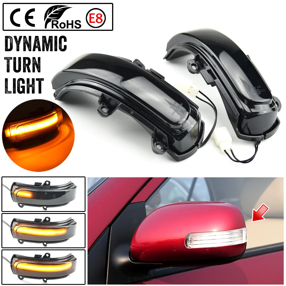 

2 шт. для Toyota COROLLA ZELAS REIZ AURIS Scion автомобиль светодиодный Динамический указатель поворота последовательный боковой зеркальный фонарь