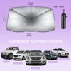 Car windshield sunshade, upgraded foldable car sunshade. Protect the interior of the car from sunlight and keep it cool. 6