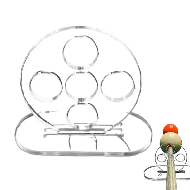 5 Holes Billiard Rod Trainer Billiards Straightness Trainer Billiard Hitting Exerciser Acrylic Pool Cue Strokes Training Device