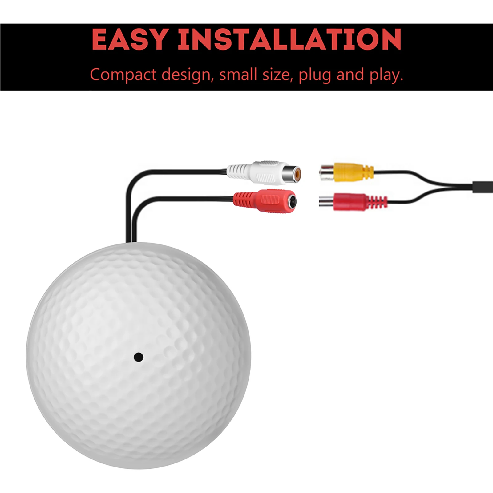 5-150m2 Wide Range HiFi Audio Sound Monitoring Pickup Microphone Head for CCTV Security Audio Pickup Sound Monitor Sound Pickup