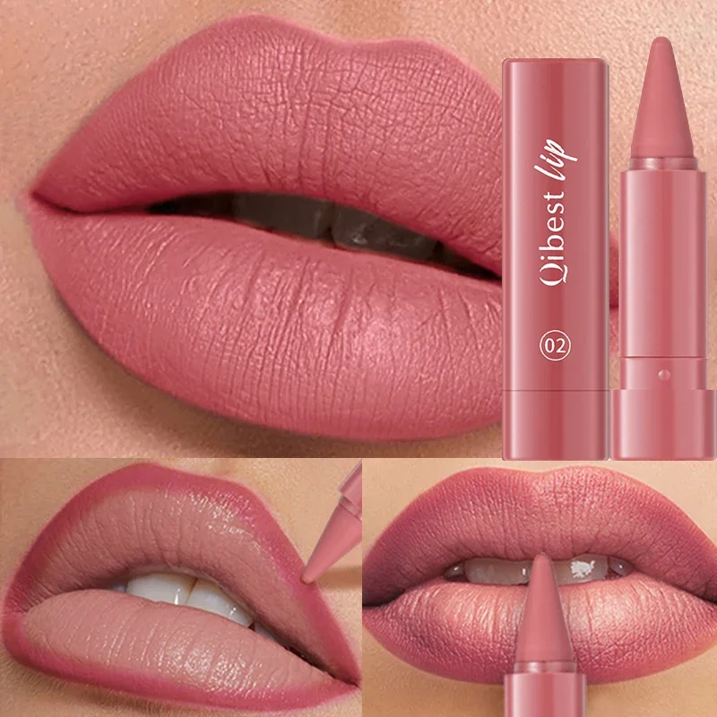 Matte Dark Brown Lipstick Velvet Tapered Gradient Lip Liner Waterproof Sexy Red Contouring Tint Lipliner Crayon Lip Stick Makeup