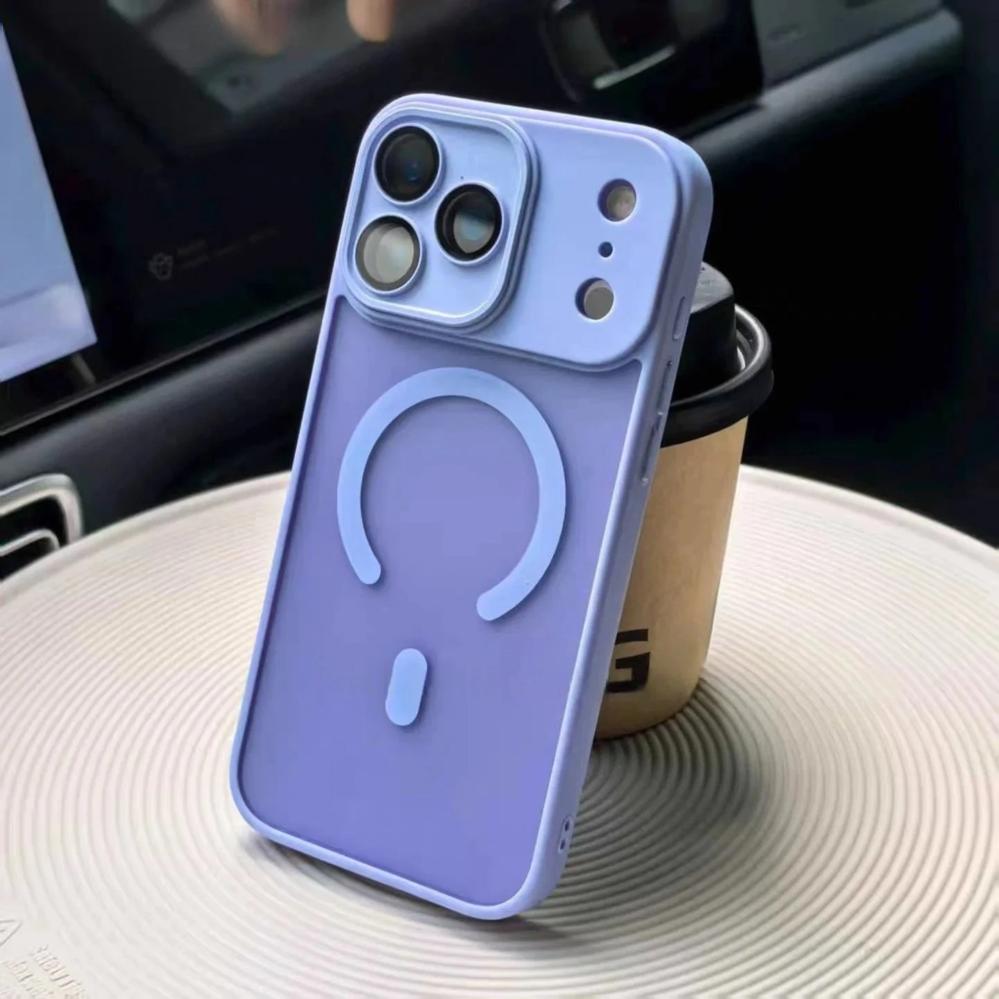 Matte Translucent Magnetic Magsafe Phone Case with Lens Protection
