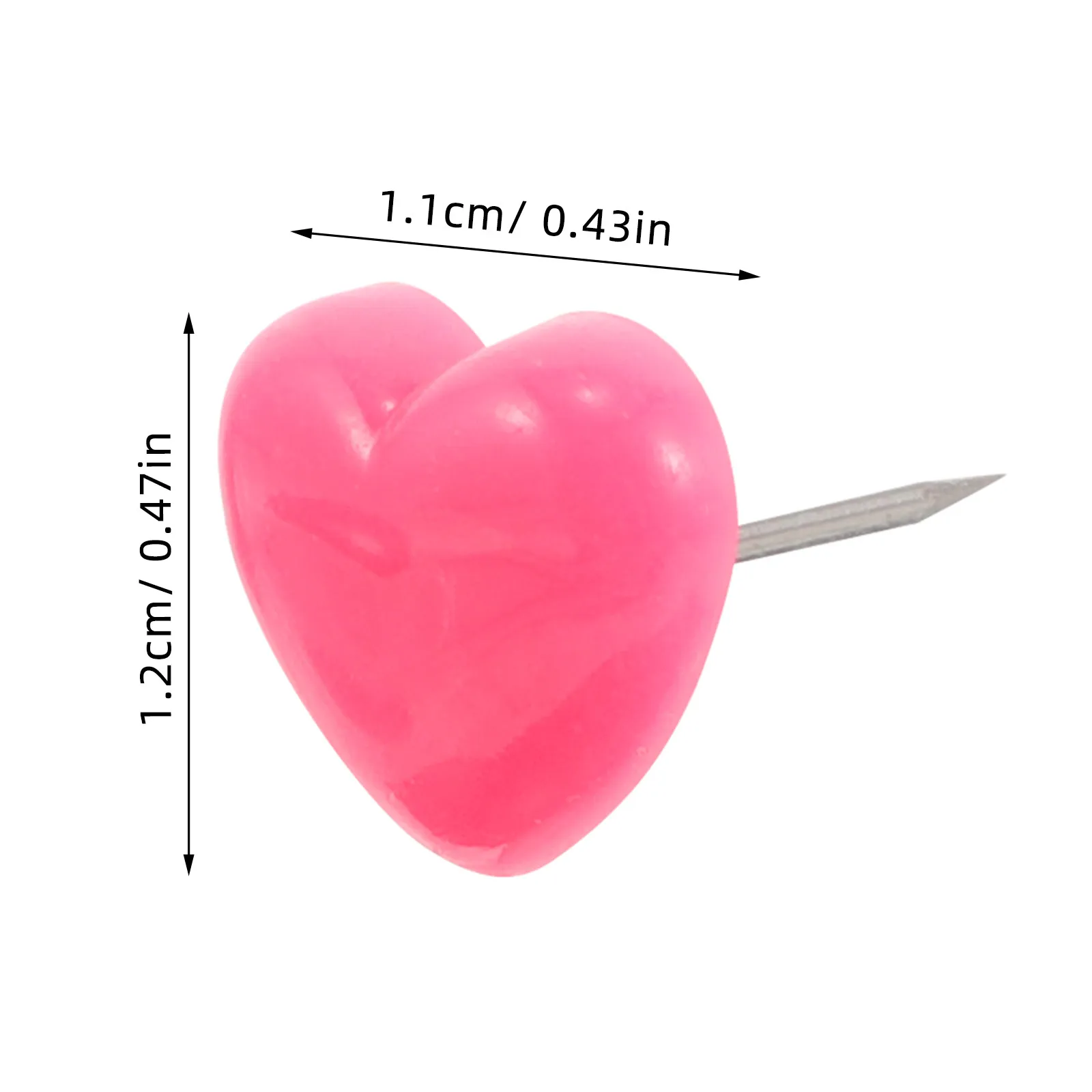 100개 핑크 하트 모양 푸시핀, 창의적인 사진 벽걸이용 핀, 코르크보드 핀, 기숙사 사무실 발렌타인데이 장식 사진용 핀