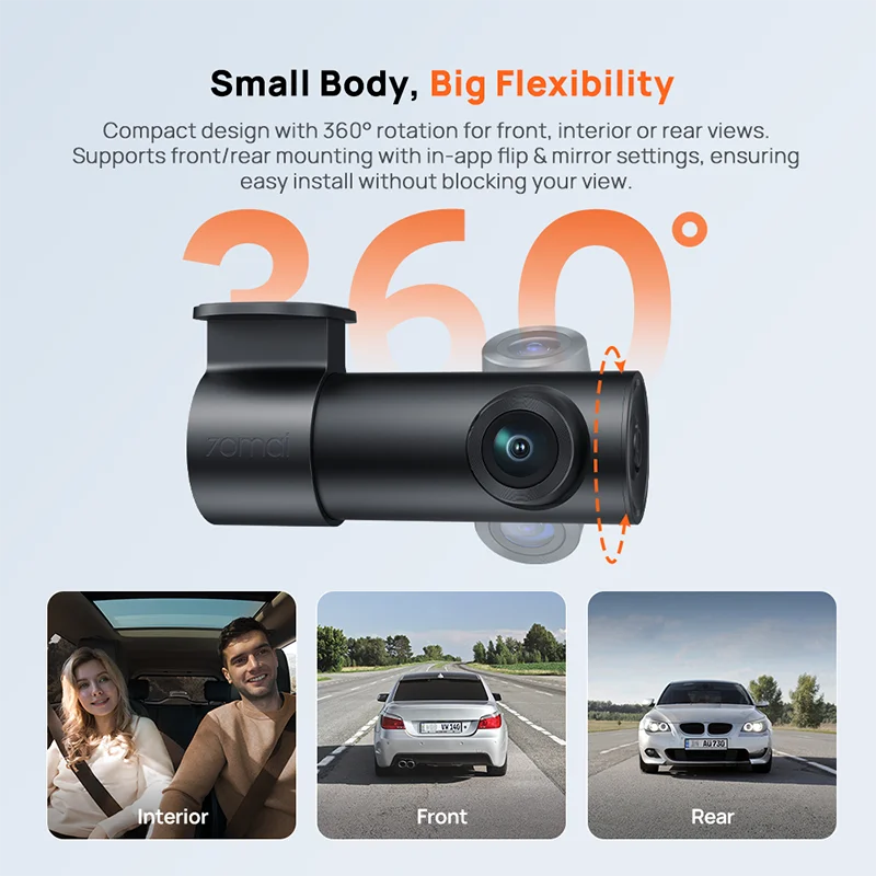 70mai 대시캠 M310 플러스 2K 프로페셔널 등급 기능 포함 슈퍼 나이트 비전 및 버퍼링 긴급 녹화