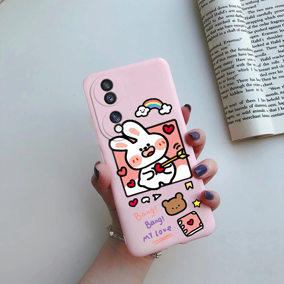 Stylish Flower Soft Silicone Phone Case for Huawei Honor 70 Series