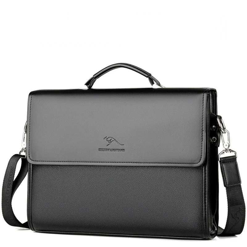 Men Tote Bag Pu Leather Briefcase Handbags Large Man Laptop Bags Business Male Shoulder Crossbody Bag Luxury Designer leather briefcase