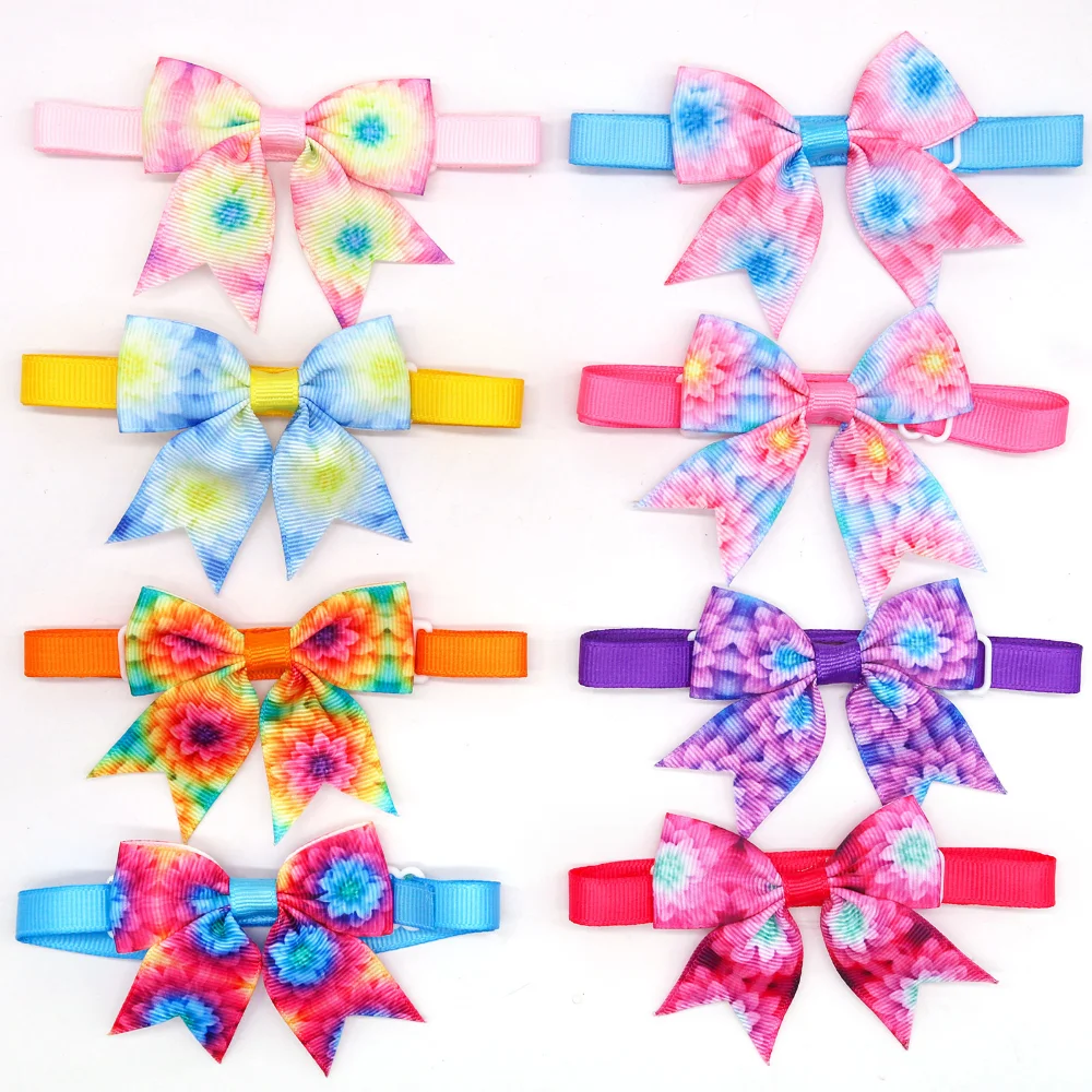 

50/100pcs New Dogs Grooming Bowties For Small Dog Cat Bowknot Collar Colourful Fashion Pet Products Dog Supplies For Small Dogs