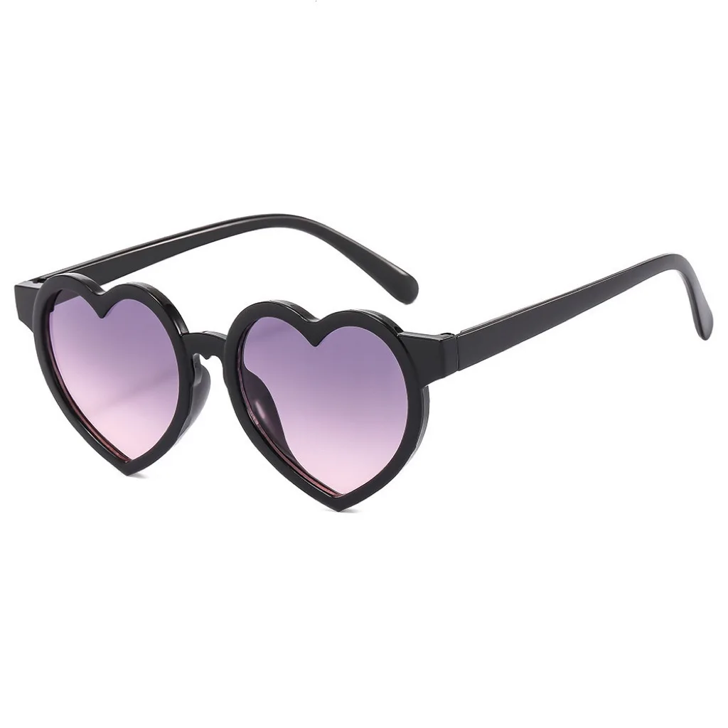 1/3/6PCS Love themed children's glasses for babies, cute sunscreen and UV protection, heart-shaped male and female children's