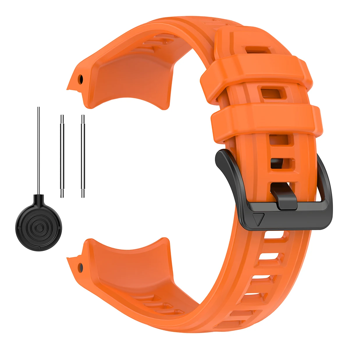 Enhanced Silicone Sport Watchband, No-Gap Design, 26mm
