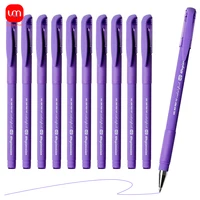 Matte Purple Gel Pen, 0.7mm Thick Nib, Smooth Writing 1/5/7pcs Purple Ink Suitable For School And Office Stationery 2