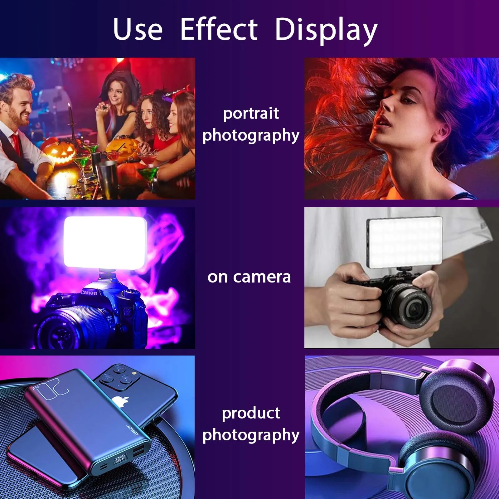 RGB LED 비디오 라이트 사진 채우기 카메라 조명 패널 CRI95 + 2500-9000K LCD 디스플레이 Vlog 라이브 스트리밍 DSLR 용 콜드 슈