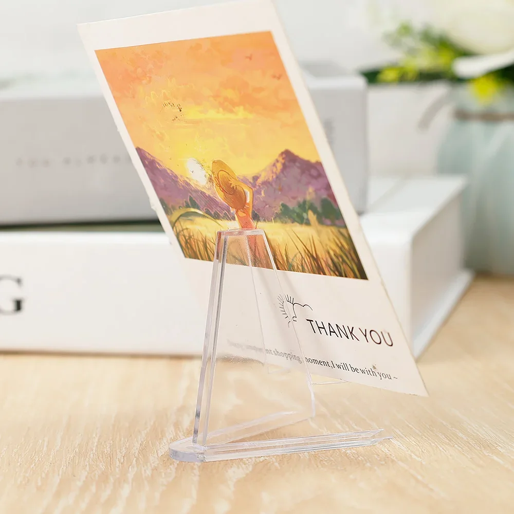 Acrylic Display Stand Transparent Triangle Commemorative Coin Watch Card Holder Display Rack 1-10Pcs For Exhibitions Home Decor card display stand coin display stand
