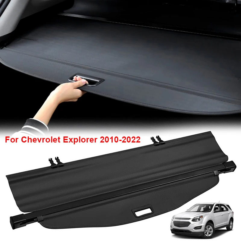 

1pc Black Retractable Car Trunk Luggage Security Shield Cargo Cover for Chevrolet Explorer 2010-2022
