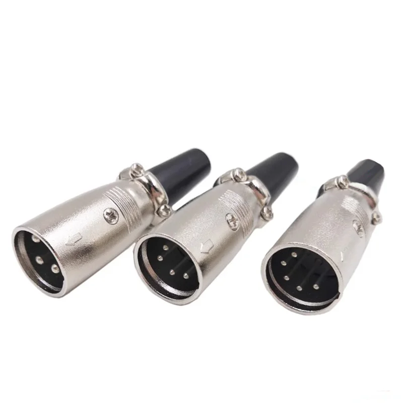 5/20PCS XLR head microphone plug Japanese style faucet J3P Canon 3Pin 4Pin 5Pin balanced male and female head socket Connector