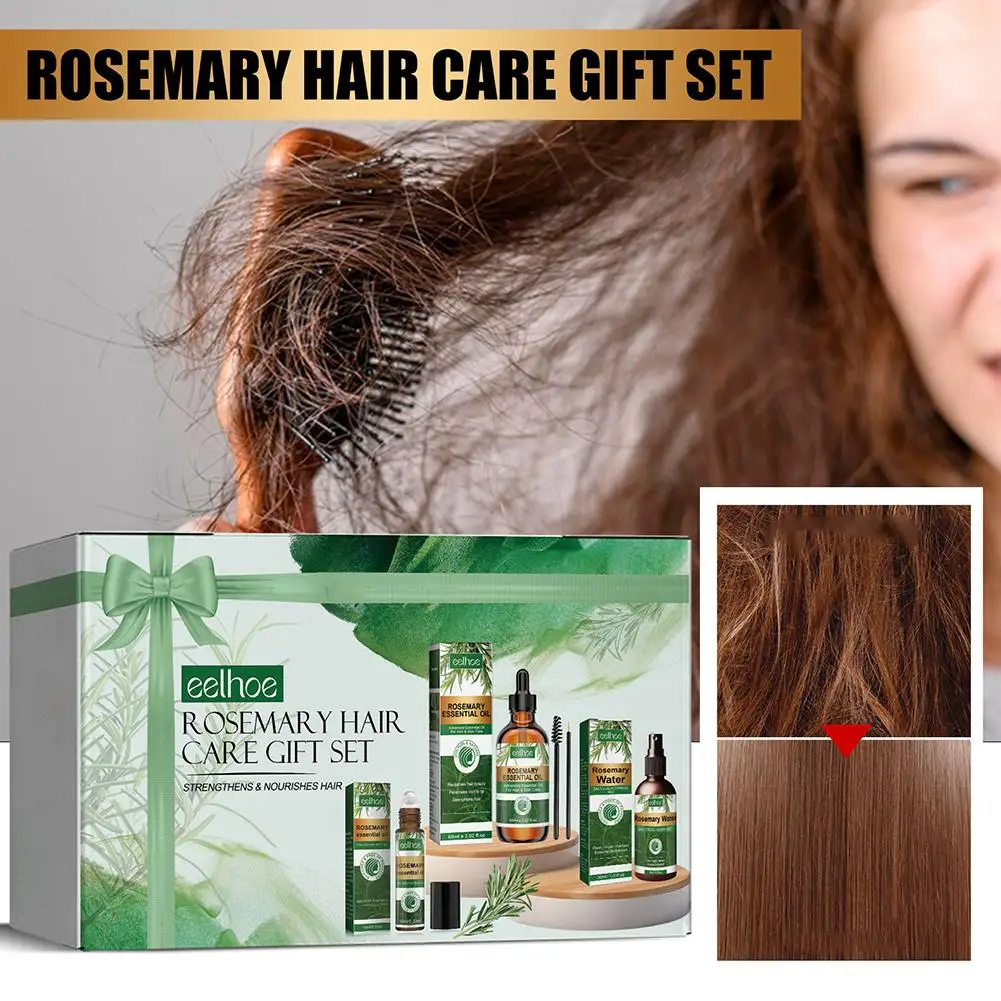 Rosemary Essential Oil Kit Mint Split Ends Dry Spray Nourishing Strengthening Treatment Men Women Hair Shampoo Moistur I1d9