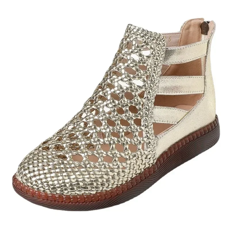 

Сандалии женские ортопедические, босоножки с круглым носком, на толстой подошве, с вырезами, удобная обувь, лето