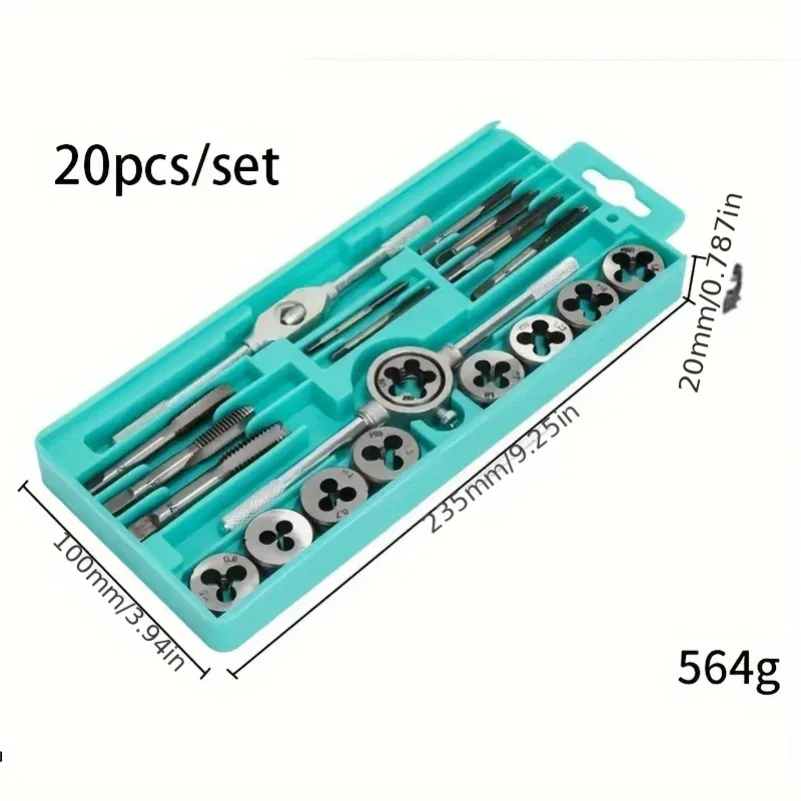 12/20/40개 궁극의 핸드 탭 및 다이 세트 - 완벽한 M3-M12 나사산 플러그, DIY 매니아를 위한 직선 테이퍼 리머 도구