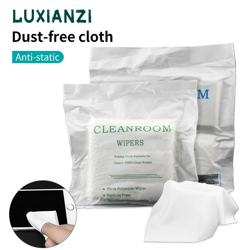 

LUXIANZI 400pcs Anti-Static Dust-Free Cloth Microfiber Wipers For Mobile Phone Pad Tablet Camera LCD Clean Tool Dust Free Cloth