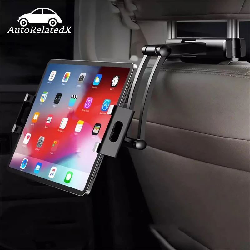 Car Back Seat Headrest Phone Holder Stretchable Tablet Stand Rear