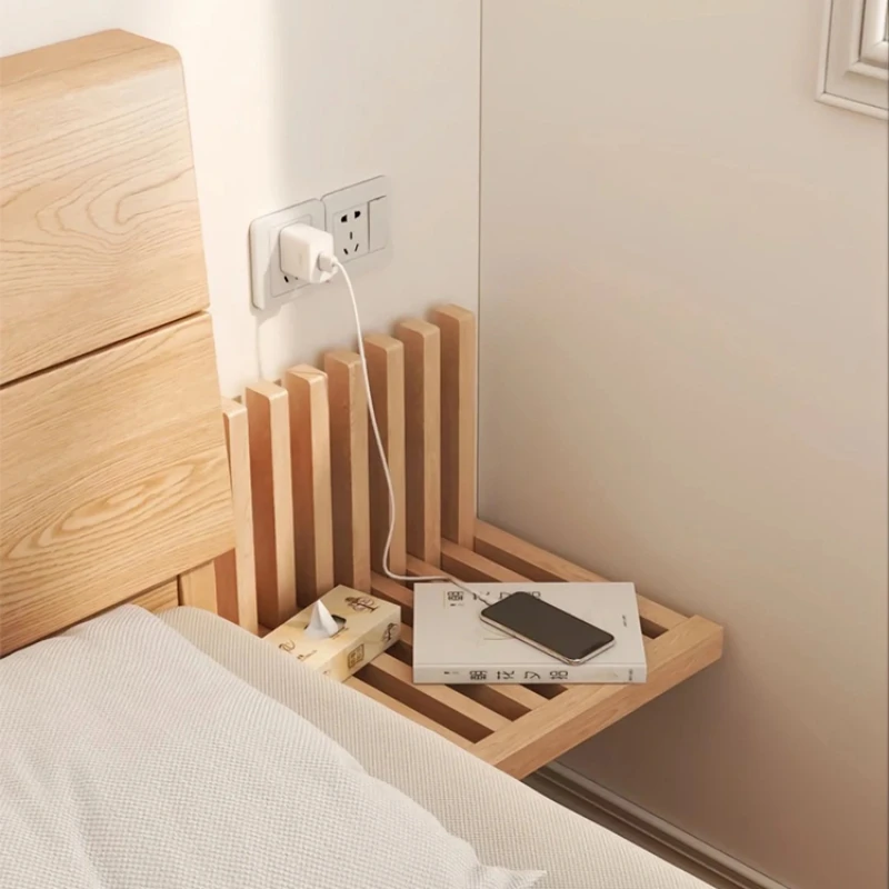 

Japanese Style Bed Side Tables Foldable Bookshelf Creative Solid Wood Tasteless Shelf Bedroom Frame Thickened Coffee Table