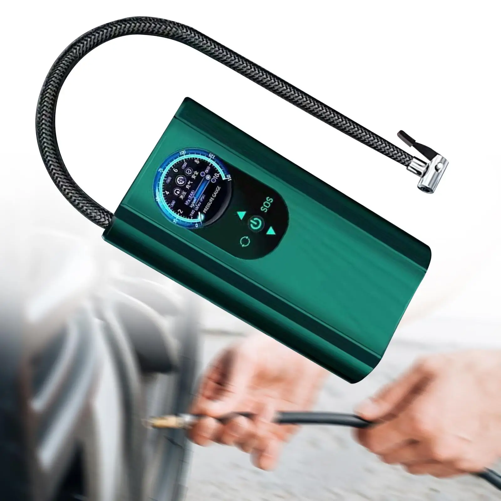 Portable Air Compressor LCD Display Screen with Pressure Gauge Tire Inflator Air