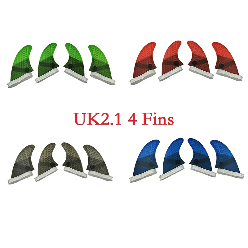 Surf Quad Fins UPSURF FCS 2 Fins Honeycomb Fiberglass Top Performance Core Surfboard Quad Set Quilha Surf 4 surfboard fin