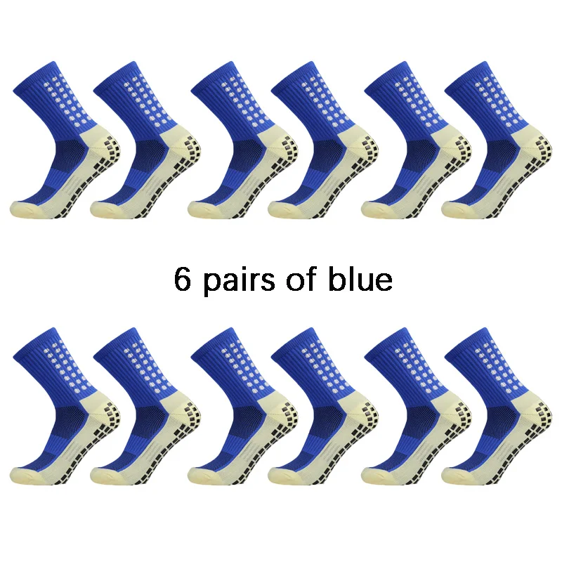 6 pairs Anti-skid Sports Socks with Adhesive Points Football Socks