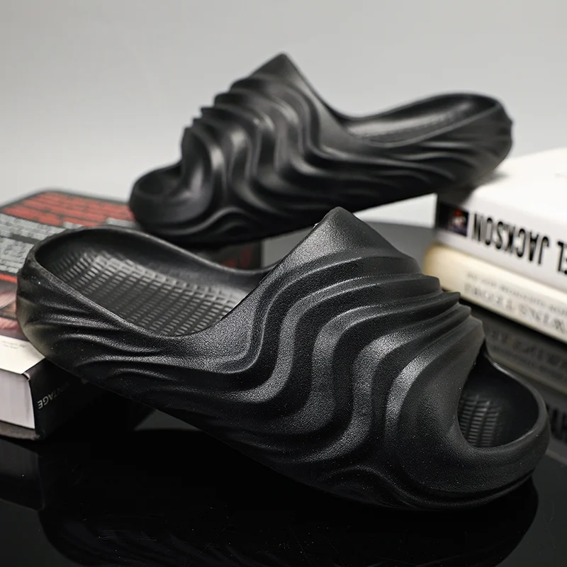 Halktofflor för män Halkfri tofflor för inomhus utomhus Mjukt skum med tjock sula_voghion.com