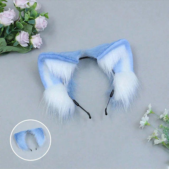Fascia Per Orecchie Di Volpe O Gatto In Pelliccia Sintetica - Grigio, Per Costumi E Cosplay - Foto 9