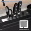 Kitchen Sink Feiyu Waterfall Sink 304 Stainless Steel Black Sink with Cup Washer And Knife Holder Kitchen Household Washbasin 5