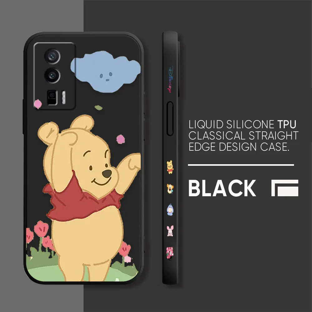 thumbnail image 1 of Case For Redmi K60E K60 K50 K40S K40 K30 9A 9 8A 8 10 Pro 4G 5G Colour Simple Liquid silicone Case Piglet Winnie the Pooh Bear, 1 of 5