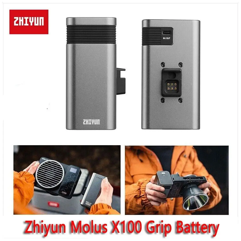 ZHIYUN MOLUS X100 Grip Battery V2 15600mAh Power Bank Support PD Fast Charger for COB LED Video Light Photography Accessories 6