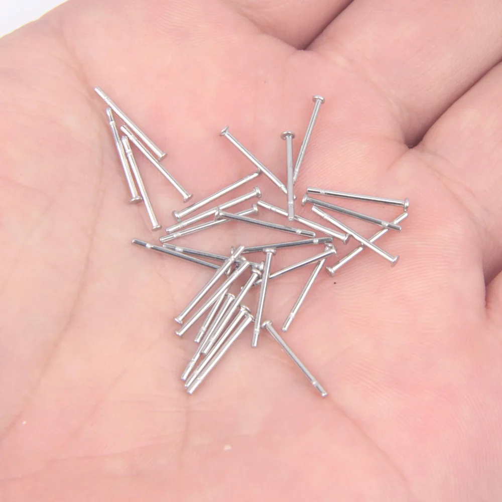 XHN 200 Stück Edelstahlnadel zur Herstellung von Ohrringen, Ohrsteckern, DIY-Schmuck, Ohrringen, Schmuckherstellung – Detail 4